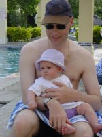 Daddy and Lottie chilling-out