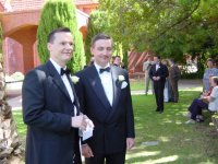 Brett and best man Peter