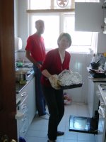 Terrence the turkey goes into the oven