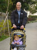 Strolling home from Livy and Ted's birthday party