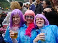 A gaggle of babes at the 2002 HK Rugby Sevens (Ankle - SEXY BABE, Liz - FEISTY BABE and Susan - GROOVY BABE)