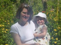 Exploring the garden. (The soft focus is artificial - the lens of the camera had steamed up!)