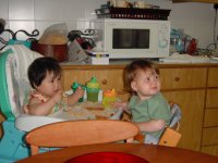 Emma and Lottie - a pair of Tai Tais in training!