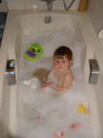 Mummy  over did the bubbles!