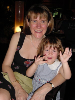 Mummy and Lottie at the Four Seasons.