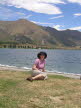 Susan with Lake Wanaka in the bakground.
