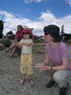 Lottie and Susan on the shore to Lake Wanaka.