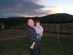 Lottie and Daddy looking at the stars.