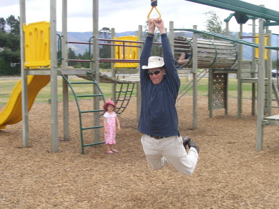 A playground stop at Cromwell on our way to Mount Difficulty wine area.