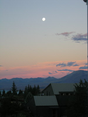 Full moon Lake Tekapo.