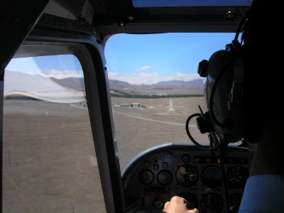 Lined up for Lake Tekapo airstip and back home.