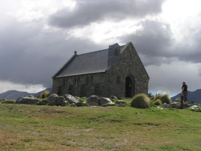 Church to the Good Sheperd on the banks of Lake Tekapo.
