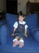 Lottie in her new school uniform.
