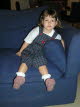 Lottie in her new school uniform.