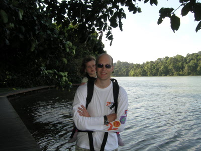 Daddy and Lottie at MacRitchie resevoir.