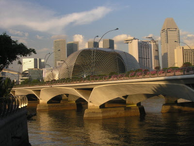 Singapore's new theatre complex - the Escplanade.
