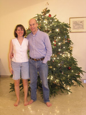 Setting up the camera the night before for some Christmas card shots...