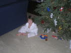 Lottie and the tumbler of rum, and mince pie for Santa and carrot for Rudolph.