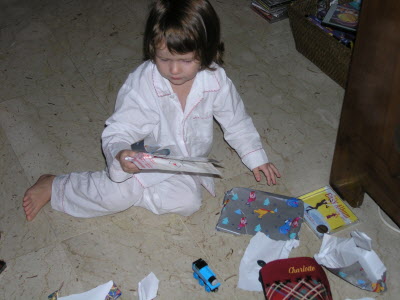 Opening Stocking Presents.