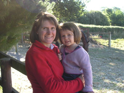 Susan, Lottie with the horses.