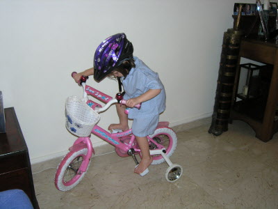 A last go on the bicycle before bedtime!