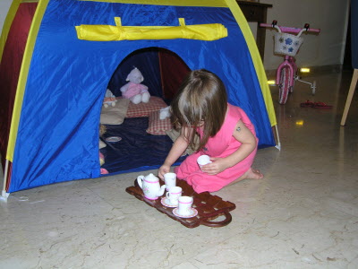 Tea for Phoenix, Holly, Wolfgang, Ivy, Lucy, Lambie & Lottie the elephant.