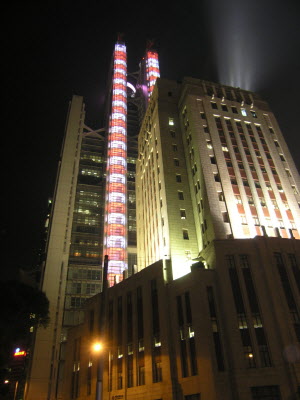 HSBC and old Bank of China building.