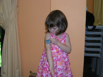 Lottie and her tattoo.