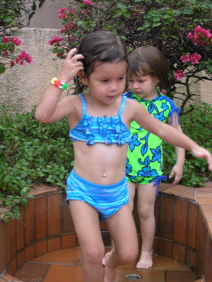 Elizabeth and Lottie at the Blass' Sunday bbq.