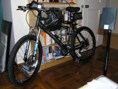 Daddy's new bike - parked in the study!