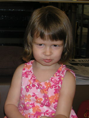 Frowning for Daddy.