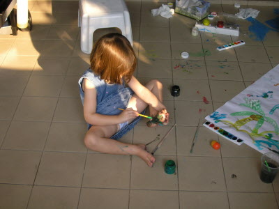 Painting my feet!