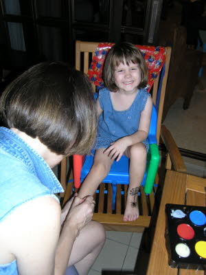 Leg painting...