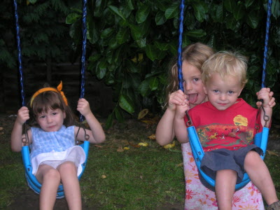 Lottie, Poppie and William Sutcliffe.