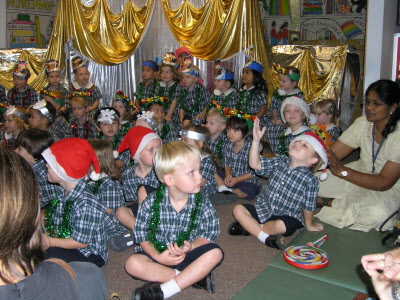 School sing-a-long show for parents.