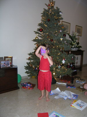 Taking pictures.