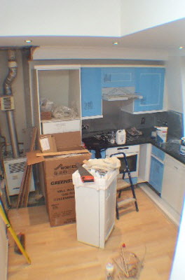 Kitchen - during refurbishment.