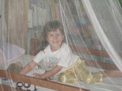 Lottie in bed.