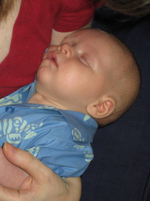 A sleeping boy.