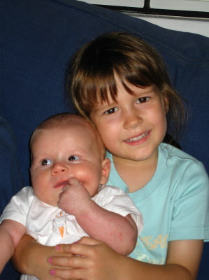 Conrad and his big sister Lottie.