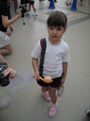 Egg & spoon race.