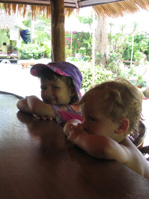 Awaiting icecreams at the bar!