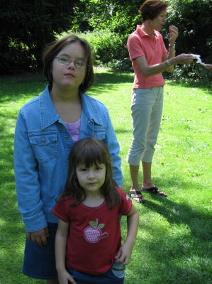 Gabby, Lottie with Susan in background.
