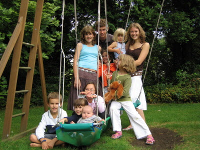 Sophie, Anna's BF, Anna and Lucy, Lydia, Alice, Gabby, Jaime Lottie and Conrad.