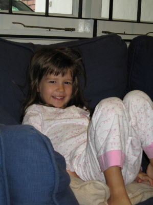 Lottie in her PJs.