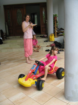 Budding racing card driver!