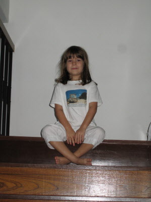 Lottie in a8 corp PJs.