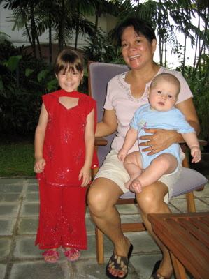 Bollywood girl, Jo and Conrad.