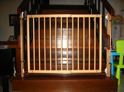 Daddy's work - bottom stair gate brackets.