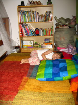 Lottie and her new carpet.